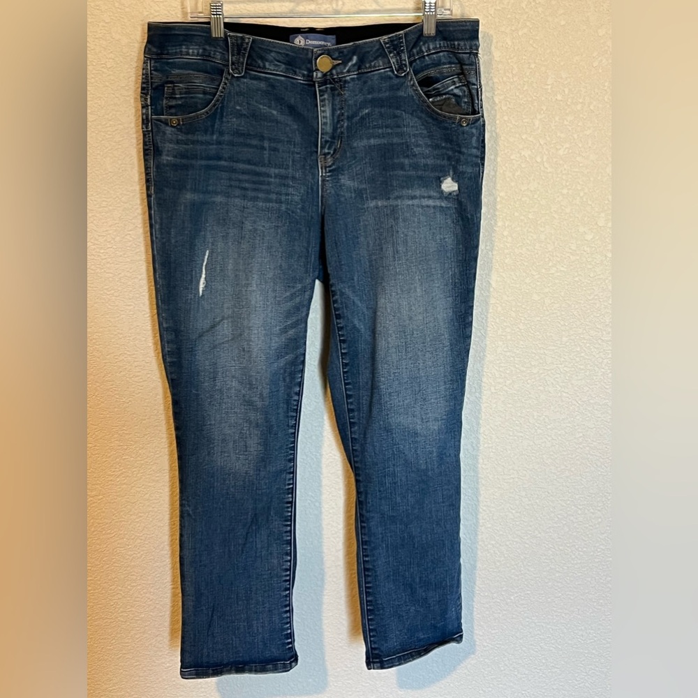 Democracy Destressed cropped jeans